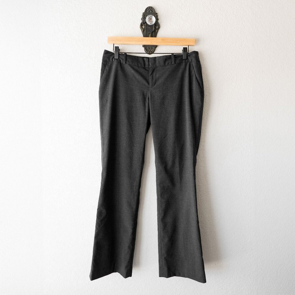 Banana Republic Gray Trouser Pants 6P Martin Fit Petite Dress Work Slacks